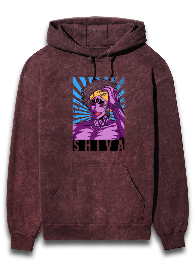 RECORD OF RAGNAROK - SHIVA Pullover Acid Washed Hoodie