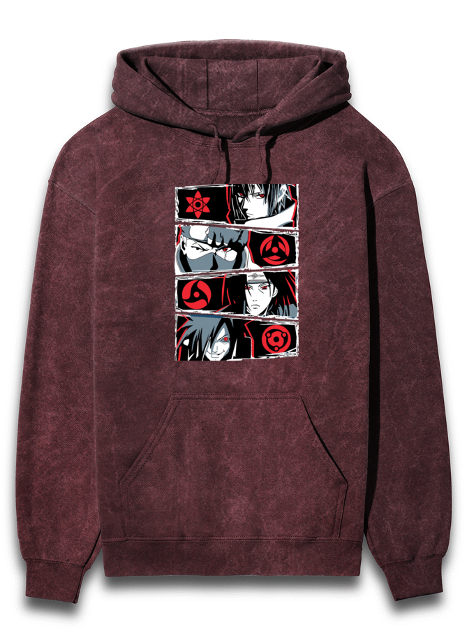 Naruto Anime Acid Washed Hoodie