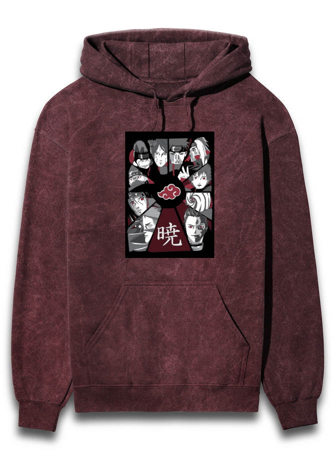 Naruto leaf village symbol Acid Washed Hoodie